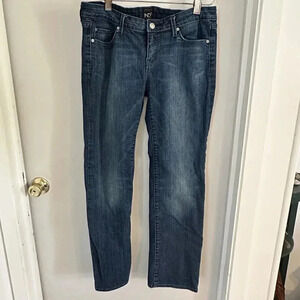 Indi women's jeans size 30W 28.5L med wash straight leg